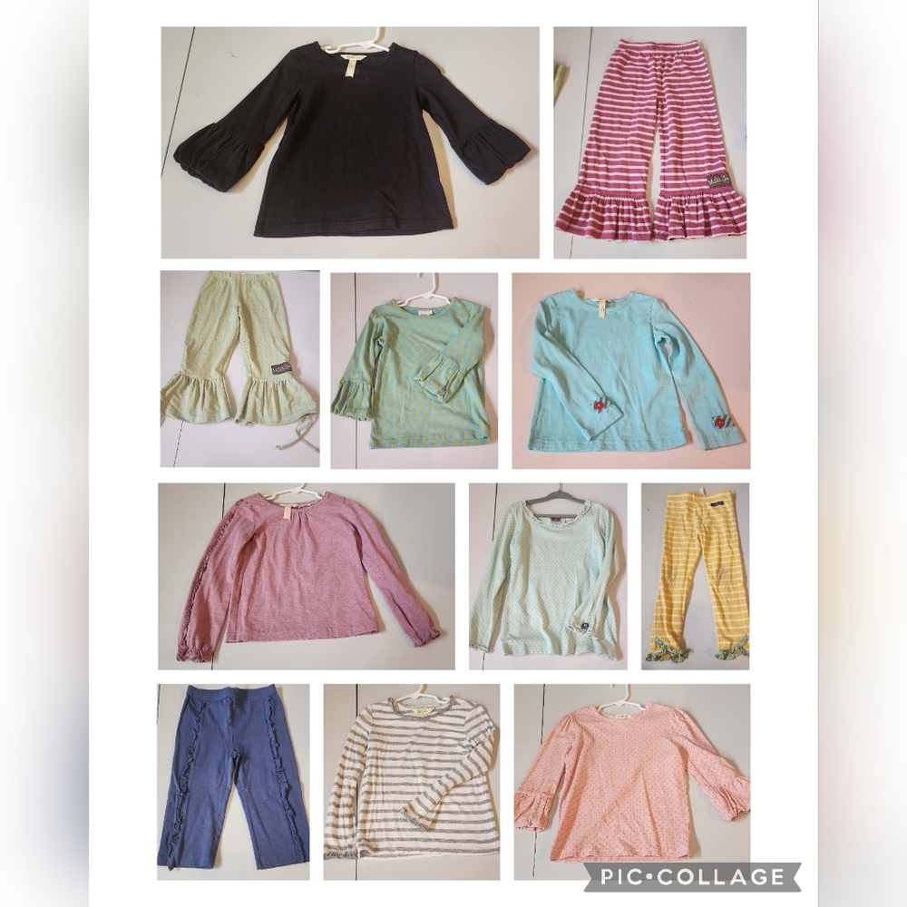 Lot Matilda Jane  size 4 tops and leggings ruffles